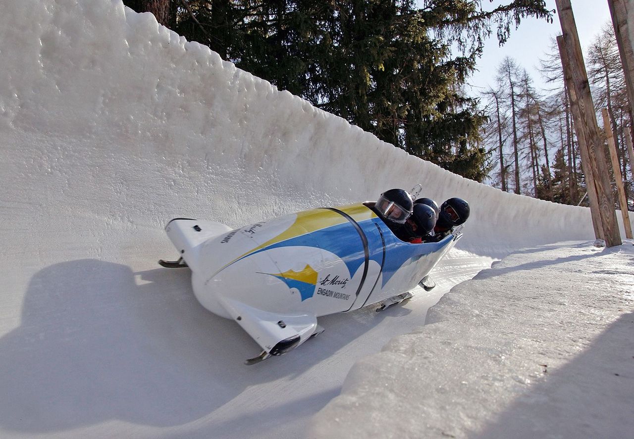 St. Moritz Olympia Bob Run Celerina Natureisbahn