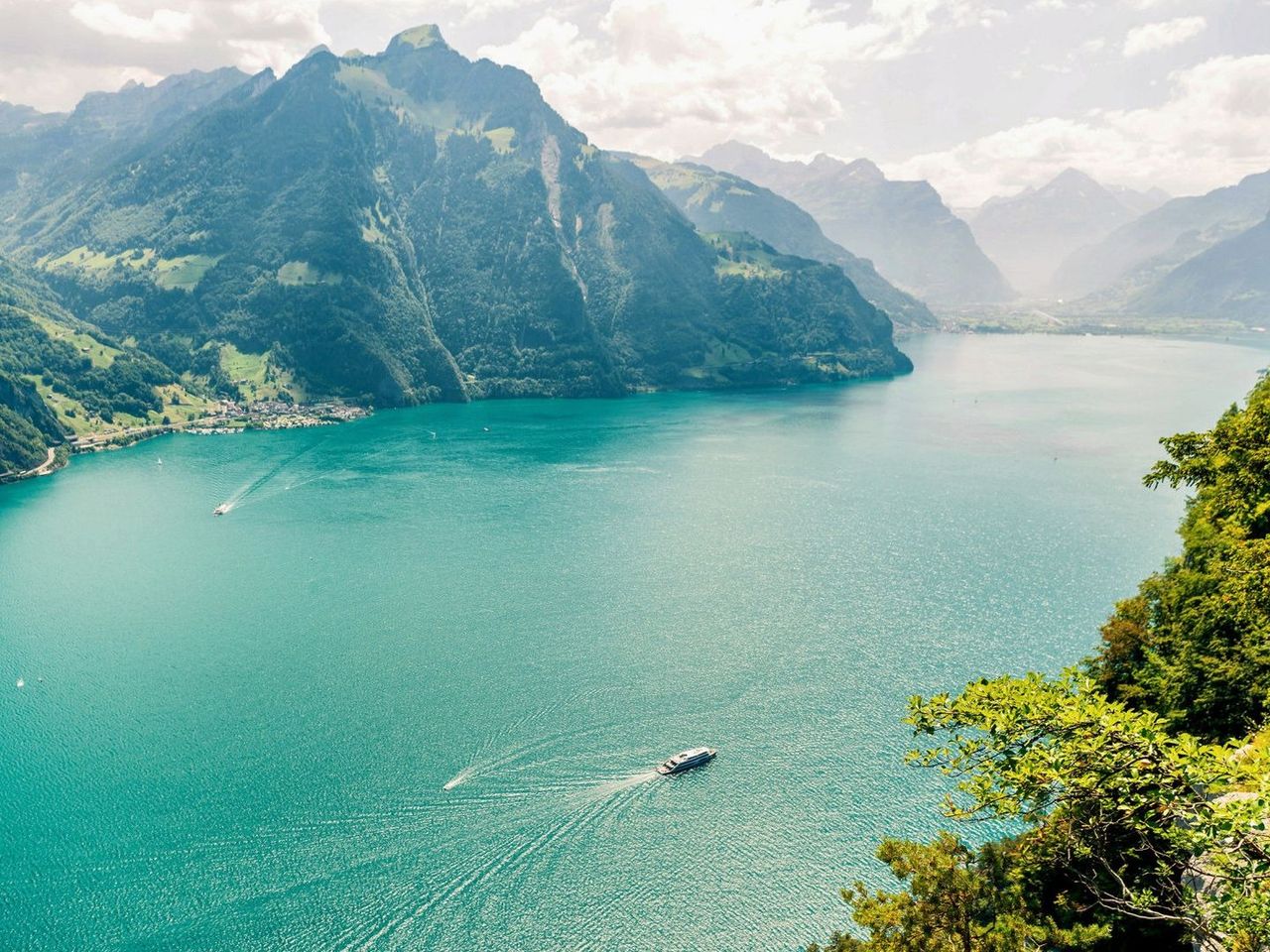 Schiff Vierwaldstättersee Aussicht