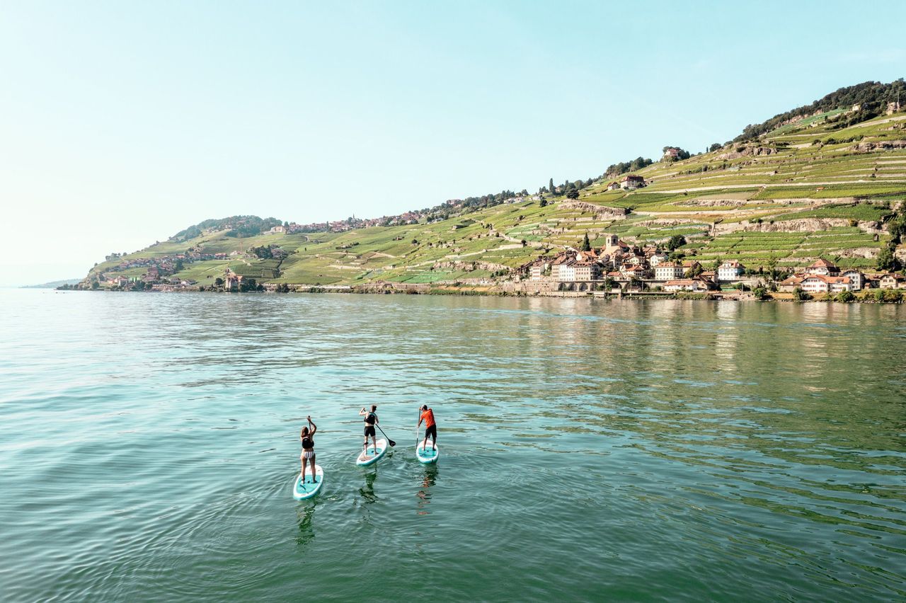 Stand Up Paddling Sommer See