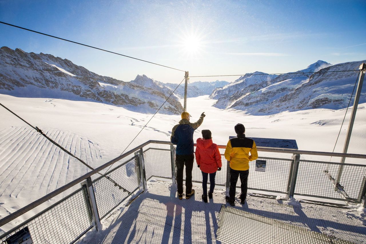 Jungfrau Travel Pass Jungfraujoch Sphinx Terrasse Aletschgletscher