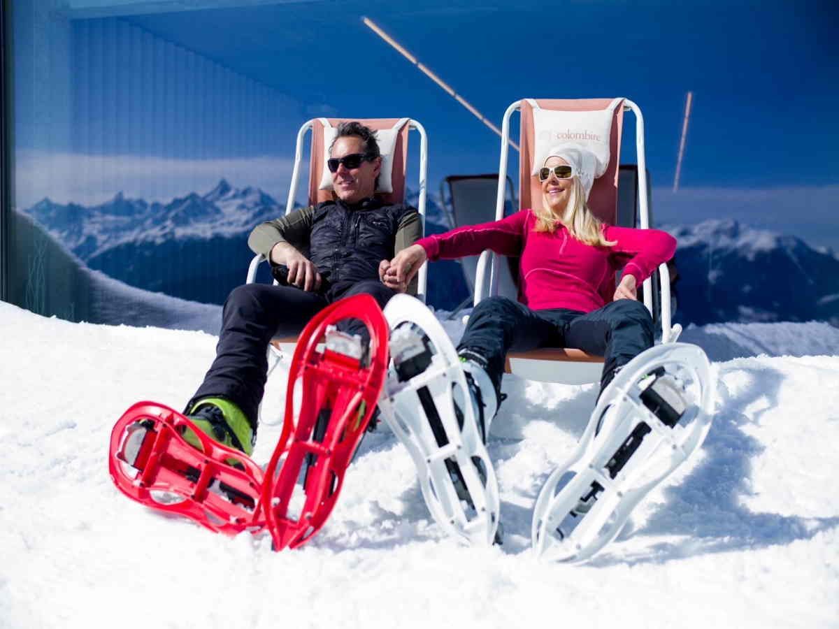 Schneeschuhwanderung und Schlitteln ab Crans Montana