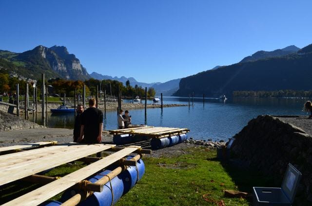Flossbauen am Walensee
