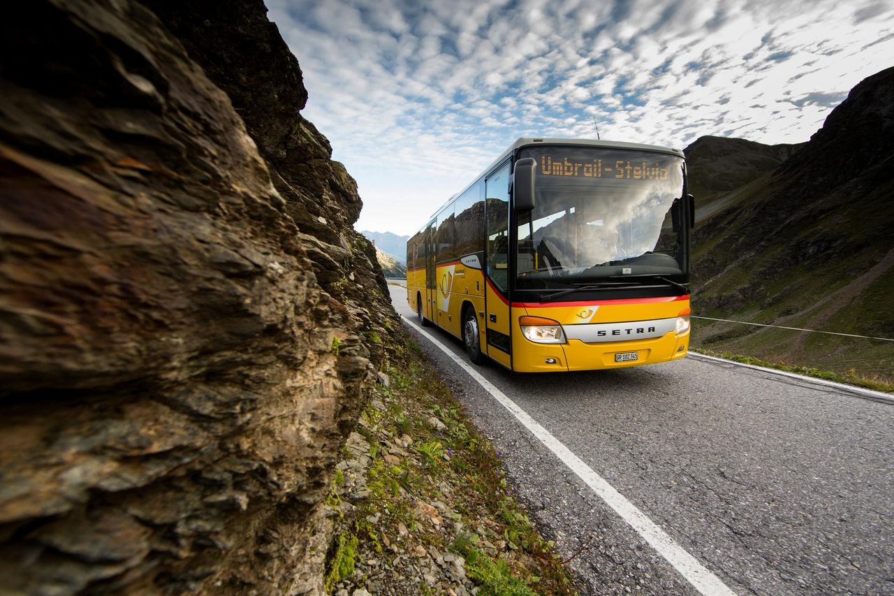Stelvio line Postbus from Müstair or Tirano