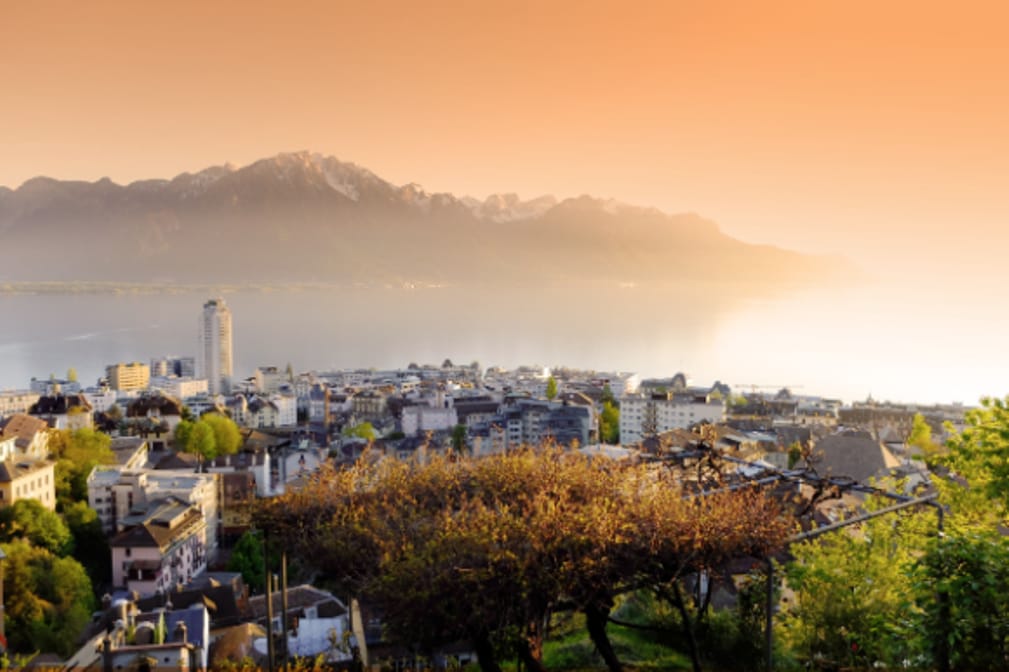 Sonnenuntergang Montreux