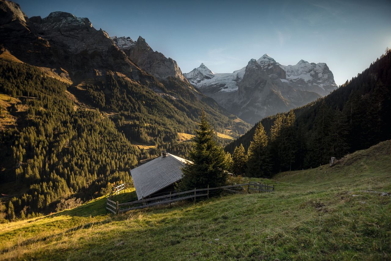 Berghütte Rosenlaui Aussicht