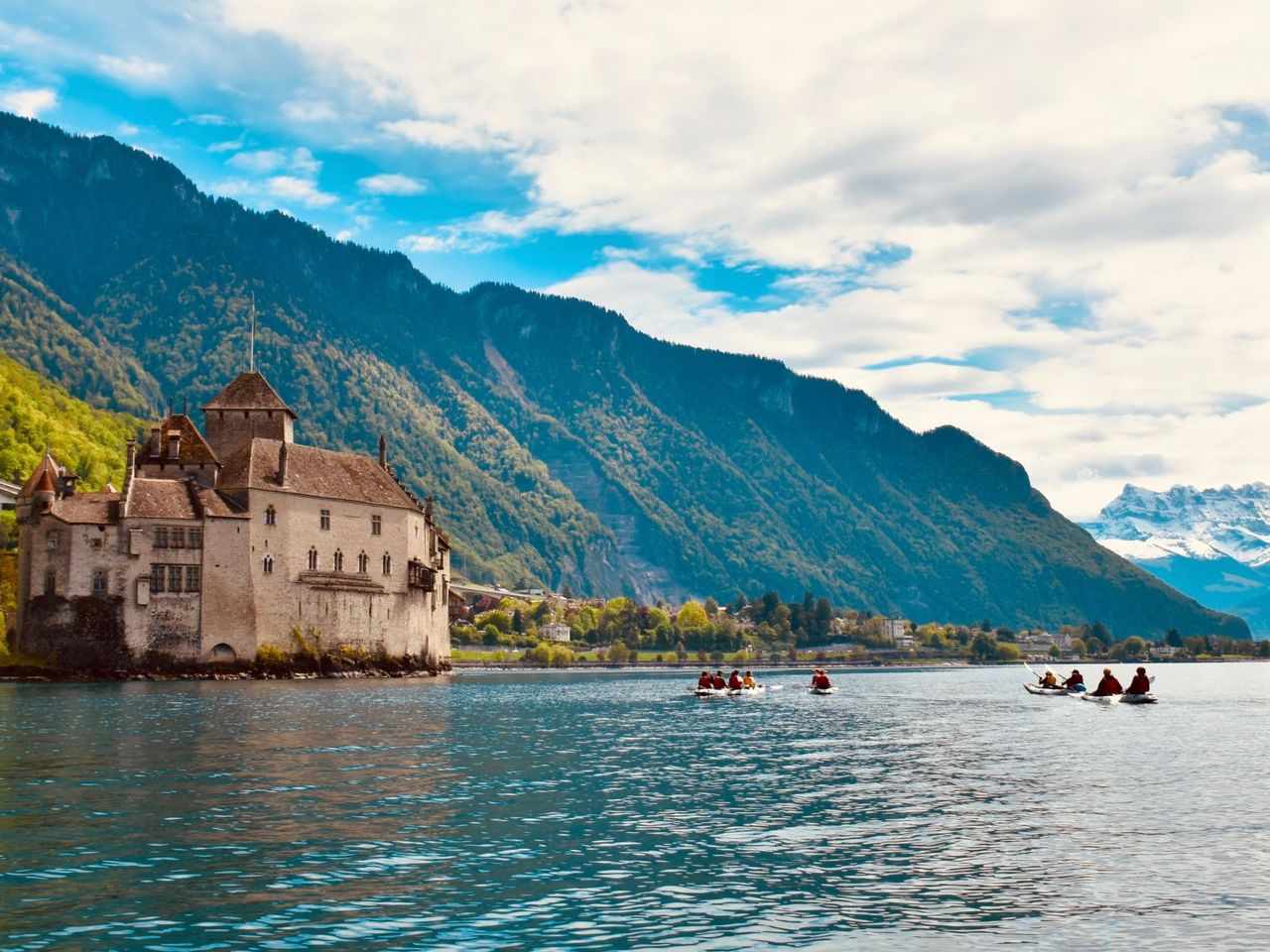 Kajak Tour Schloss Chillon geführt