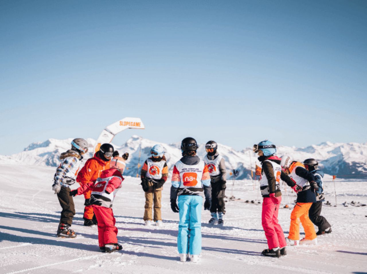 Scuola di sci gruppo per bambini dai 5 ai 12 anni a Nendaz con giornata di escursione inclusa