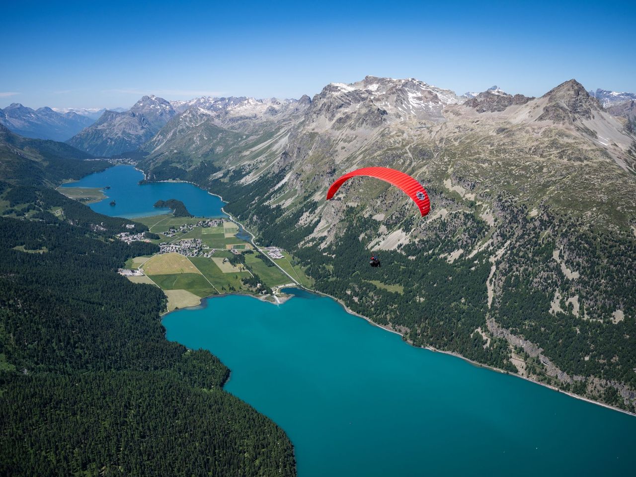 Silvaplana Sky Sommer Gleitschirmfliegen