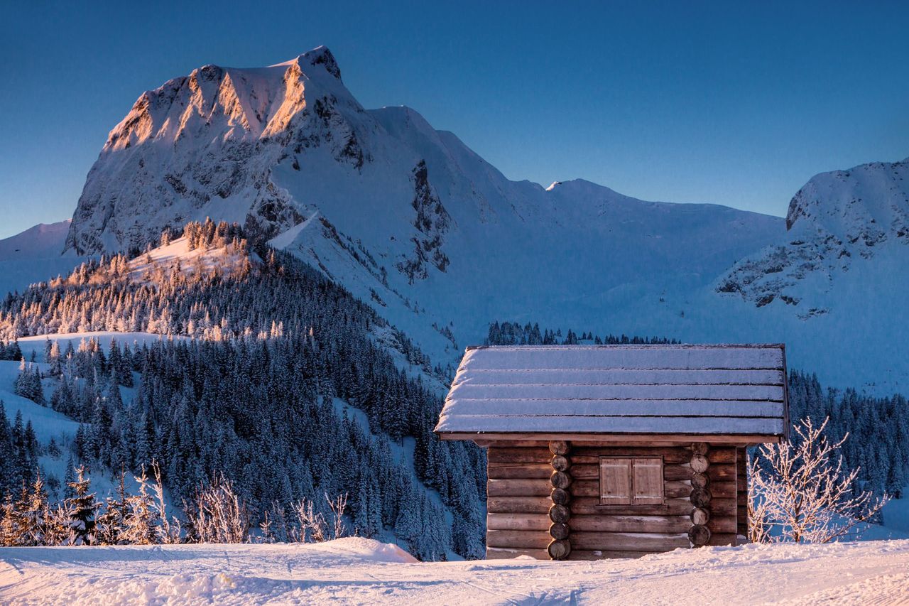 Hütte Schnee Winter