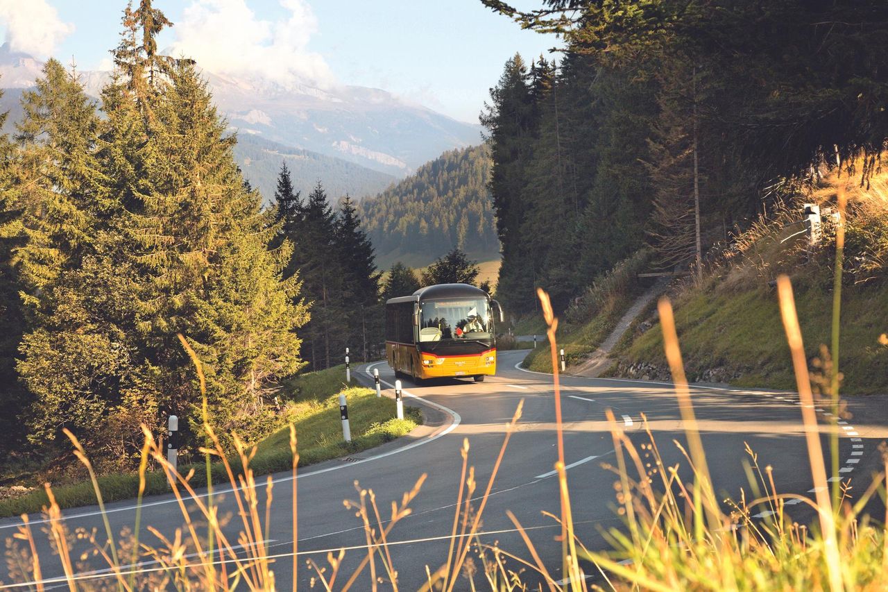 Julier Postbus pass ride from Chur or St. Moritz