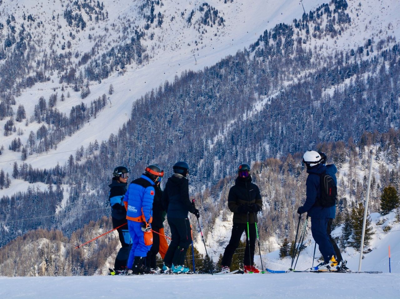 Skischule Gruppe für Erwachsene in La Tzoumaz