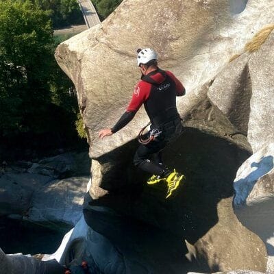 Canyoning Tessin Springen Boggera