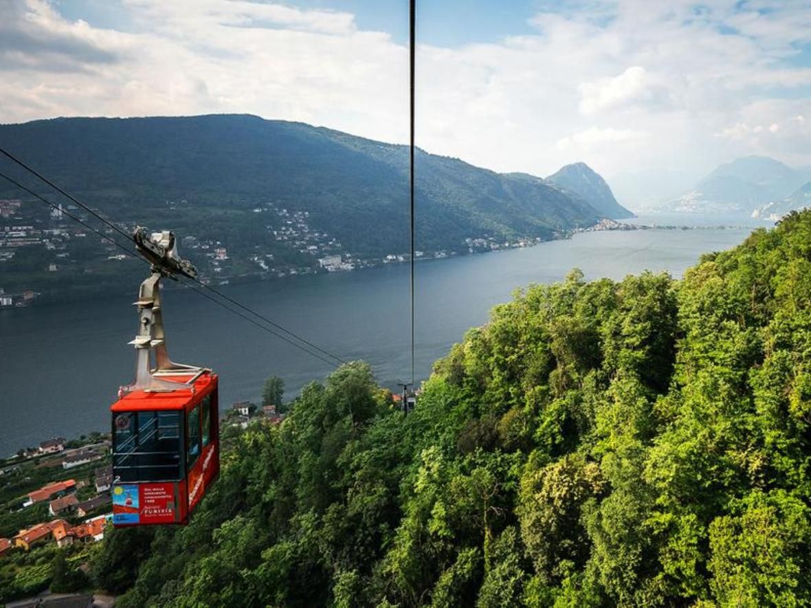 Tessin Bergbahnen Seilbahn Brusino - Serpiano
