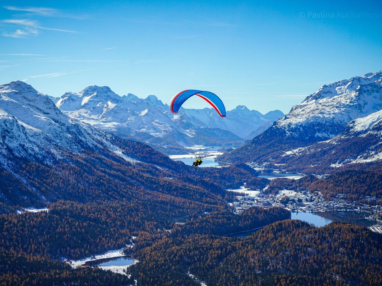 Paragliding privater Pilot ganzer Tag im Engadin