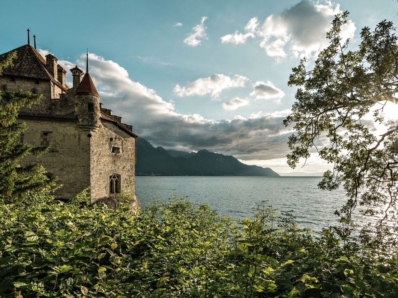 Frühling Schloss Chillon