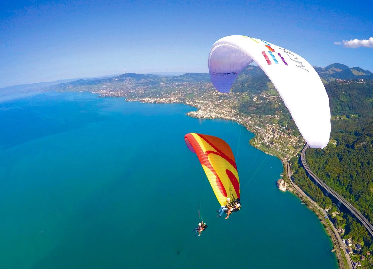 Tandem-Gleitschirmfliegen bei Montreux