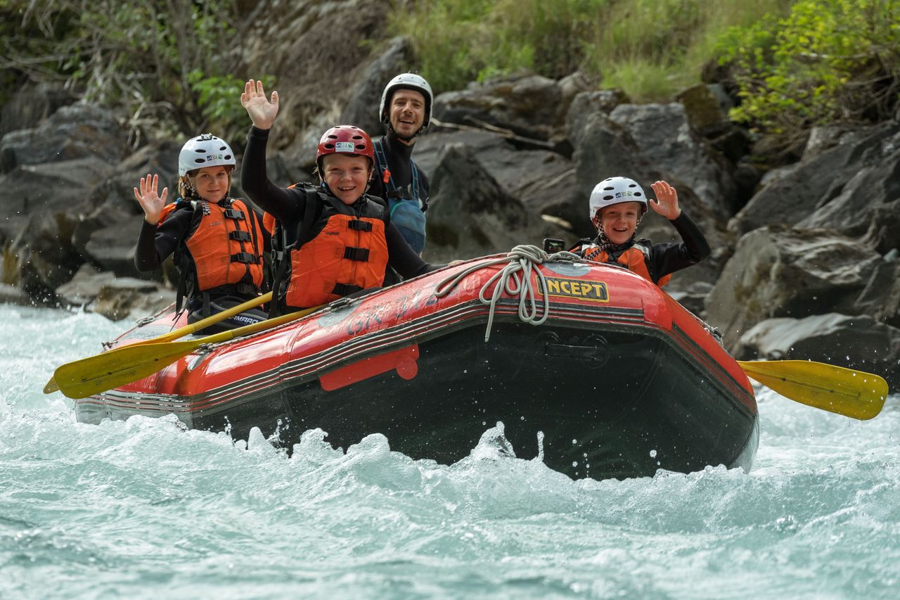 River Rafting für Familien auf dem Inn im Engadin