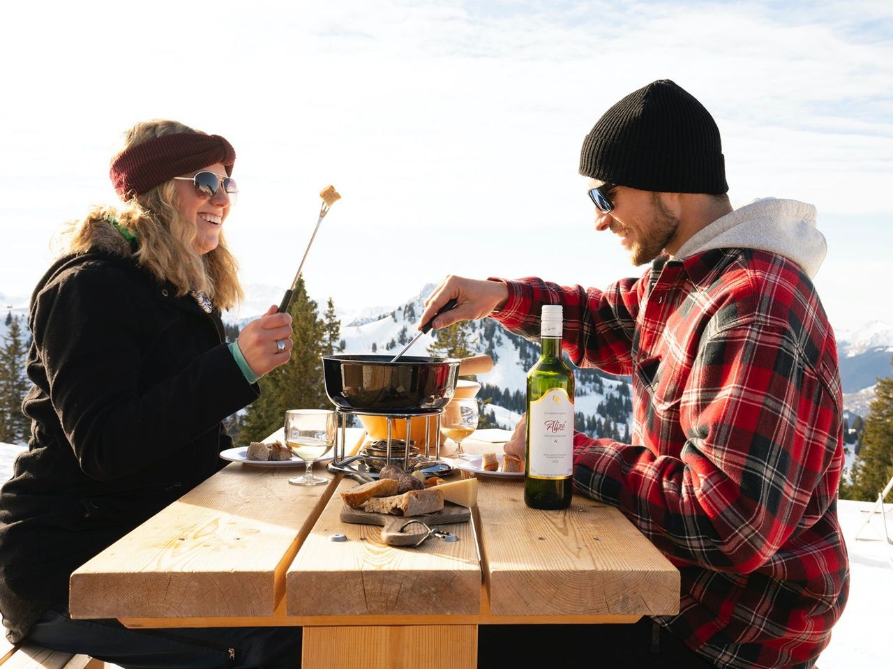Fondue Deluxe in the Igloo Village in Davos