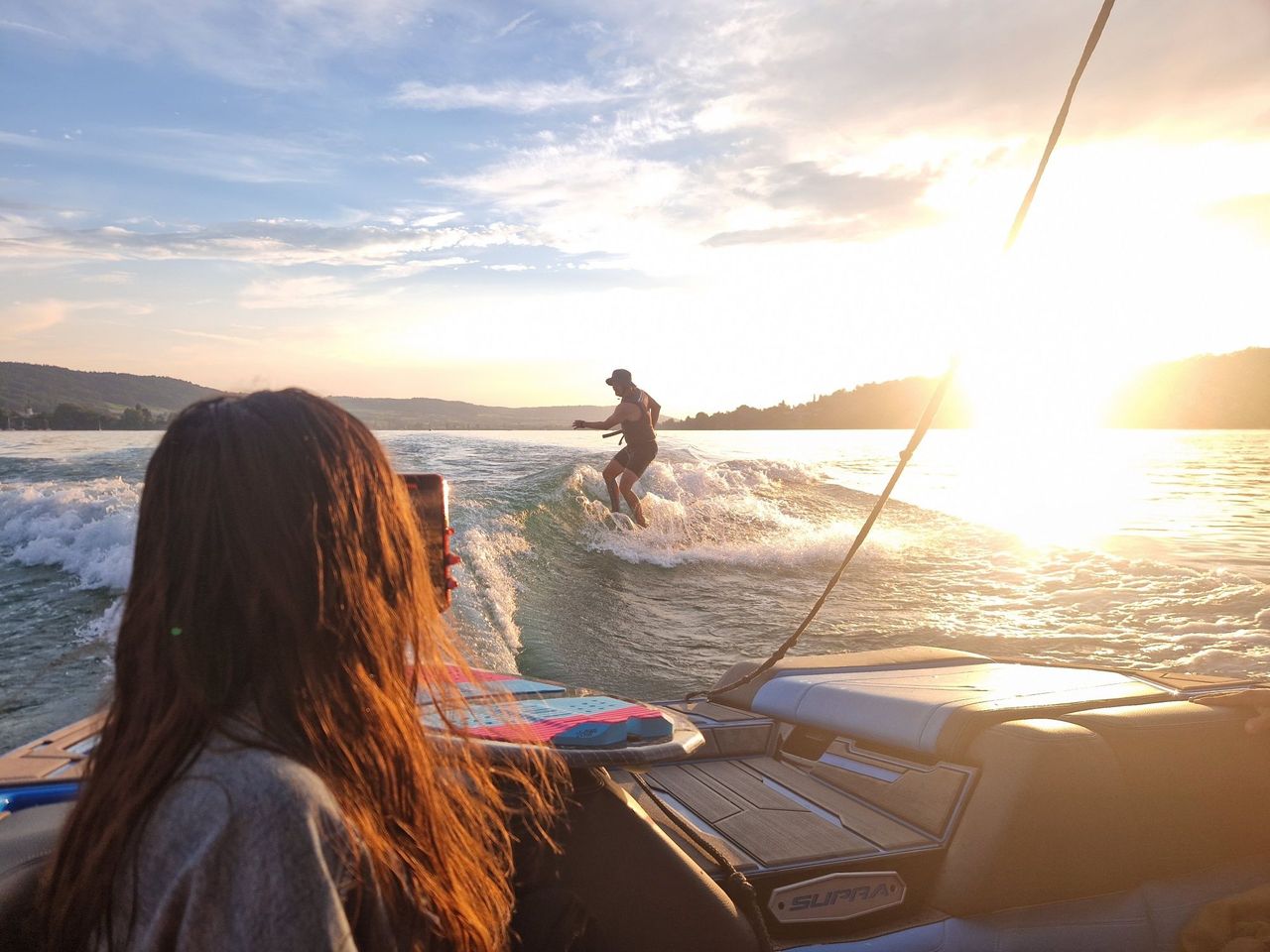 Privates Wakesurfen auf dem Untersee (Bodensee)