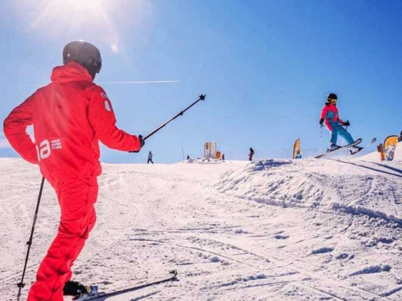 Ski school group for kids aged 5 to 12 in Veysonnaz including an excursion day