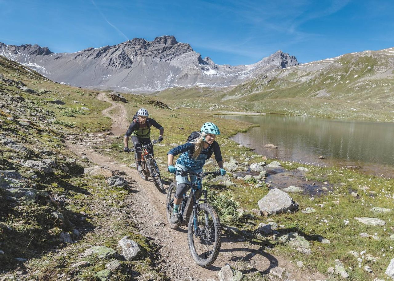Singletrail Mountainbike Tour Davos Klosters für Fortgeschrittene