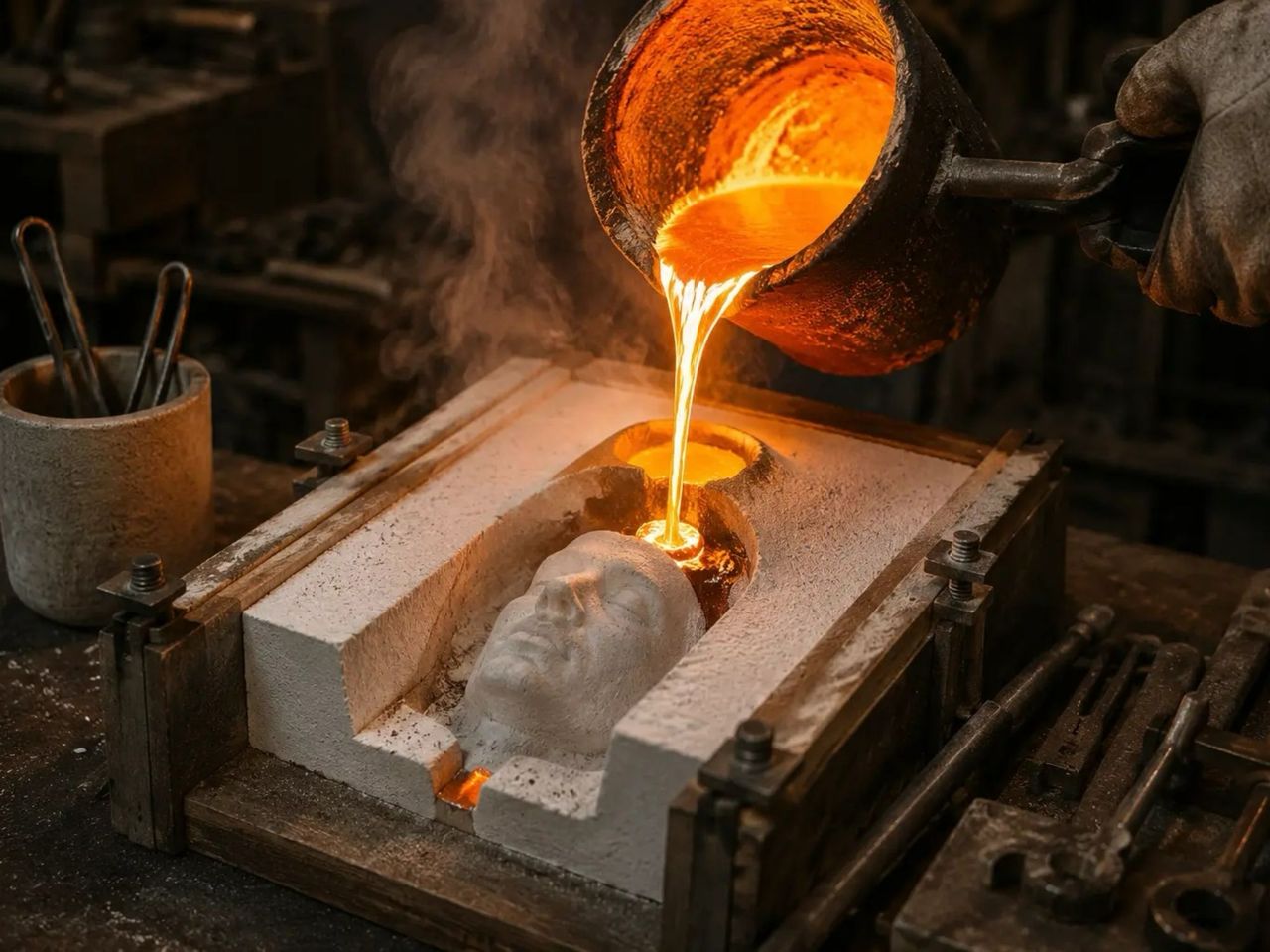 Bronzemaske Workshop mit 3D Scan in Konstanz