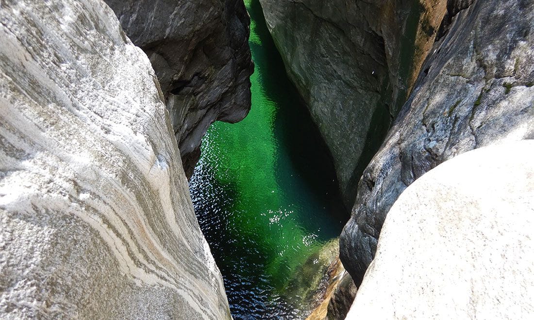 Val di Gei Canyoning für Fortgeschrittene ab Gordevio