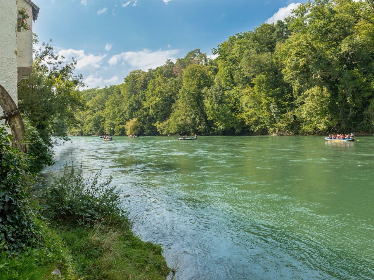 Schlauchboot Halbtagestour Reuss von Mellingen bis Gebenstorf