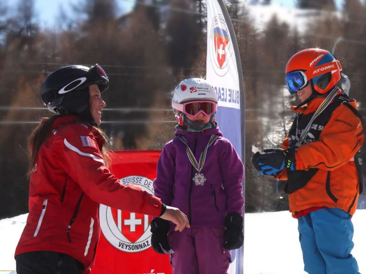 Skischule Gruppe für Kinder ab 6 Jahren in Veysonnaz