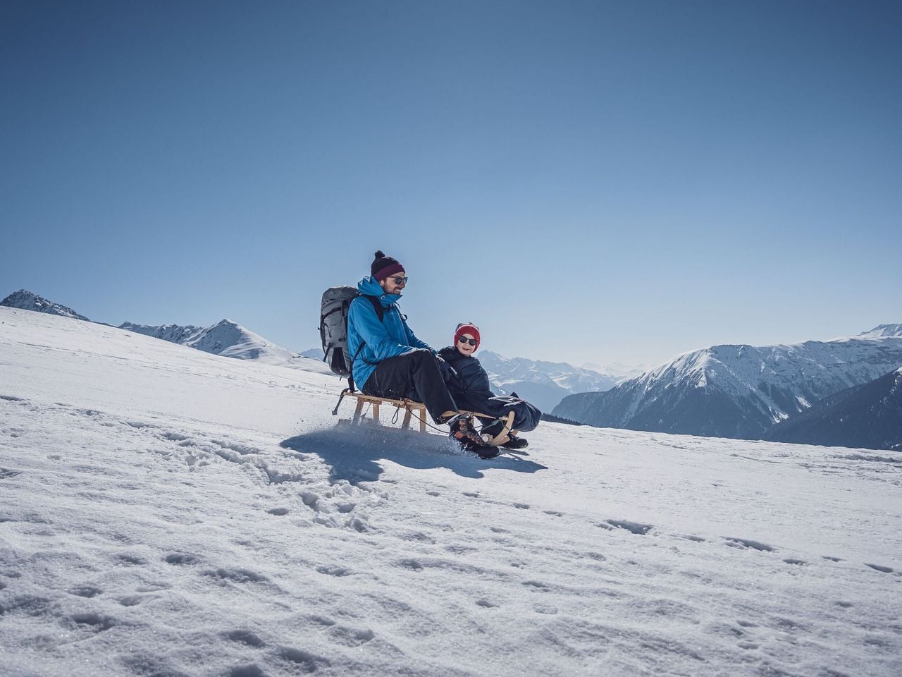 Abendschlitteln am Rinerhorn inkl. Abendkarte und Fondue