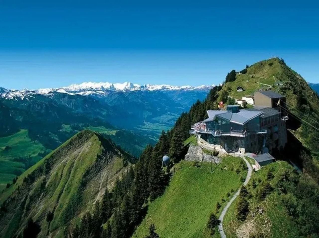 From Zurich: 3 mountains accessible by train, cable car, funicular, and boat