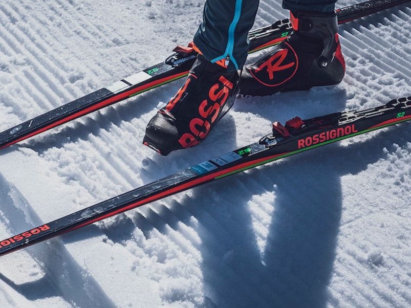 Cross country skiing downhill technique evening course Davos