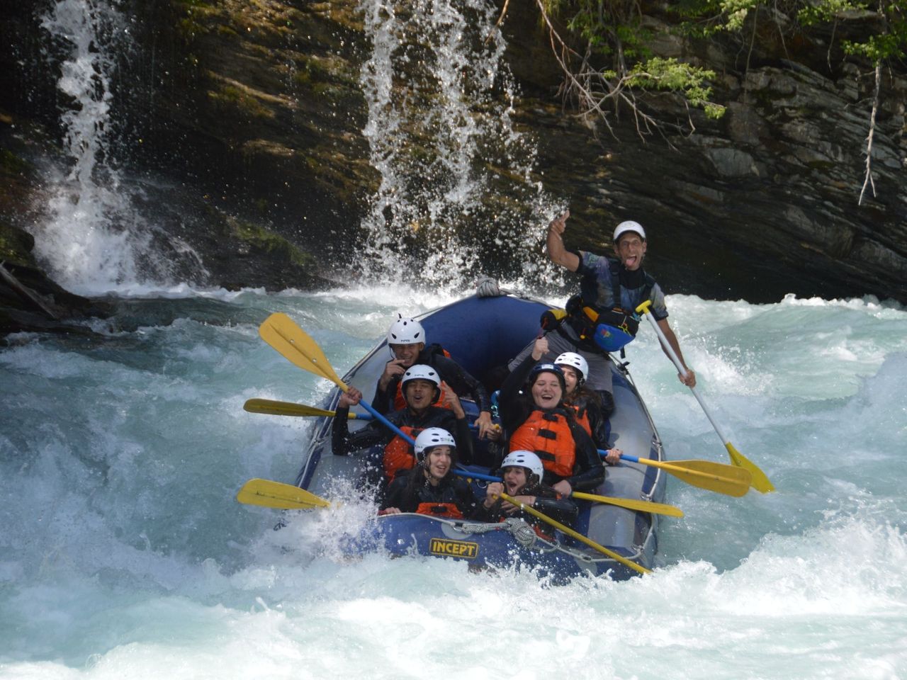 Wildwasser Rafting Giarsun Schlucht auf dem Inn für Fortgeschrittene