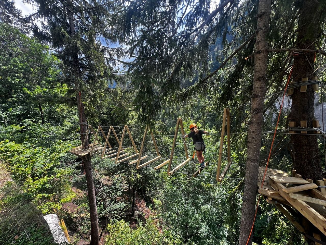 Zipline Course in the Gorge du Pissot