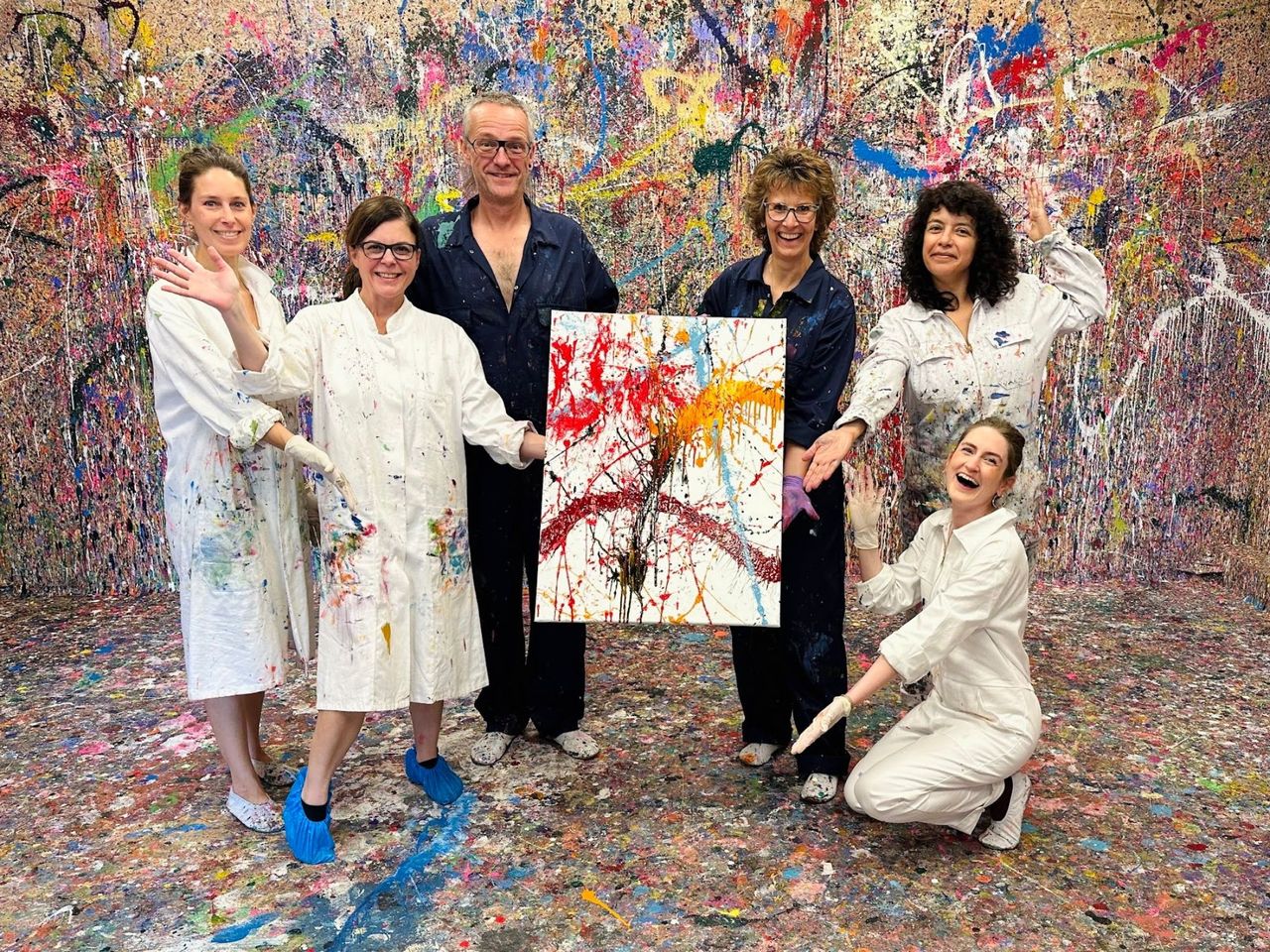 Action Painting in Zürich privater Workshop