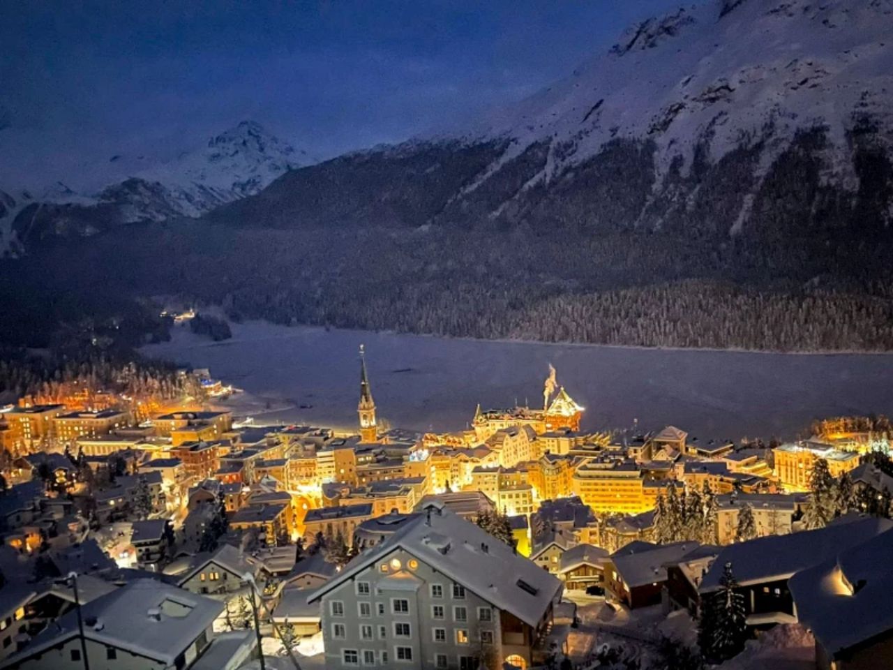 Winter Nachtbiketour ab St. Moritz