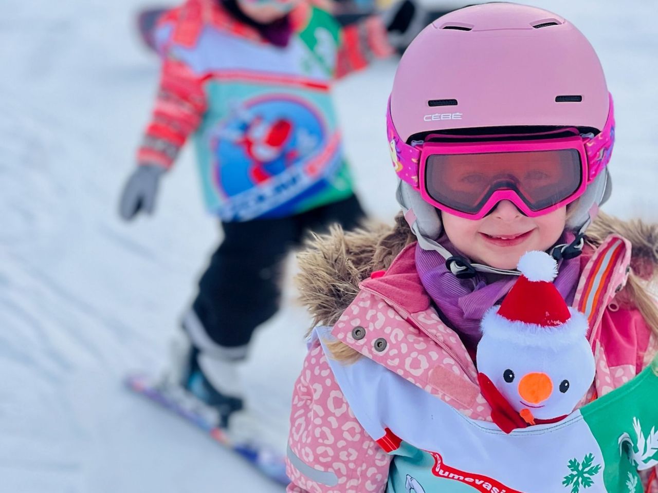Skischule  Gruppe für Kinder in La Tzoumaz