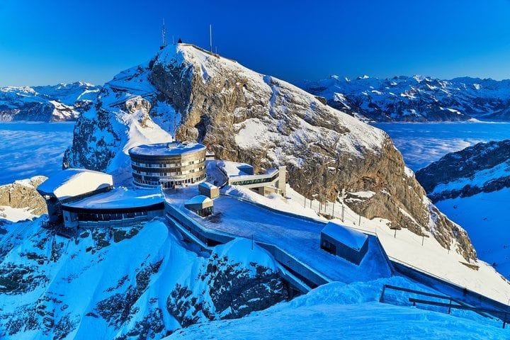 Depuis Zurich : excursion d’une journée en petit groupe au Pilatus en hiver