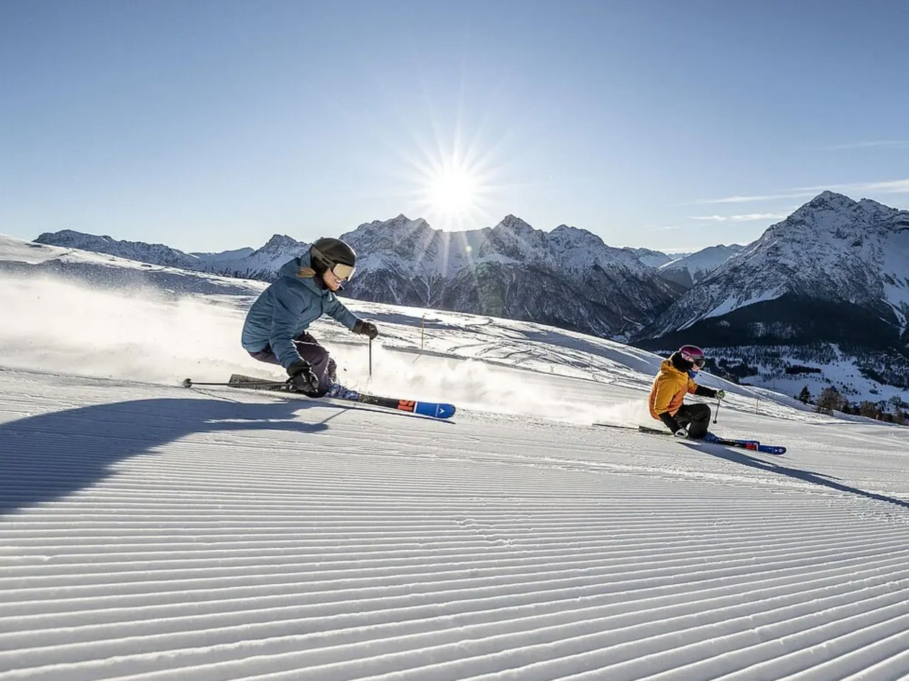 Skischule Erwachsene Anfänger in Scuol
