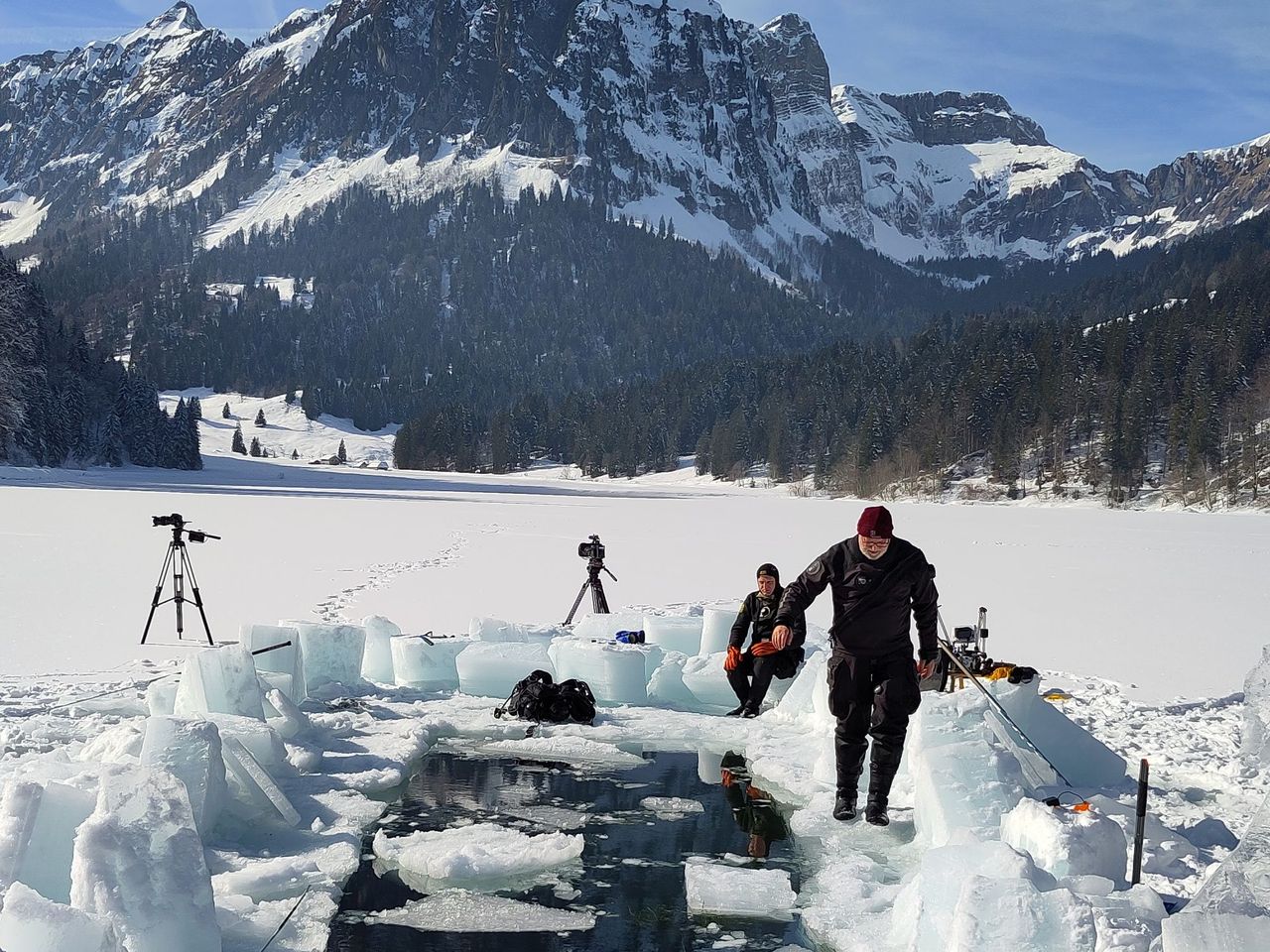 Eisbaden und Eislochbohren Workshop