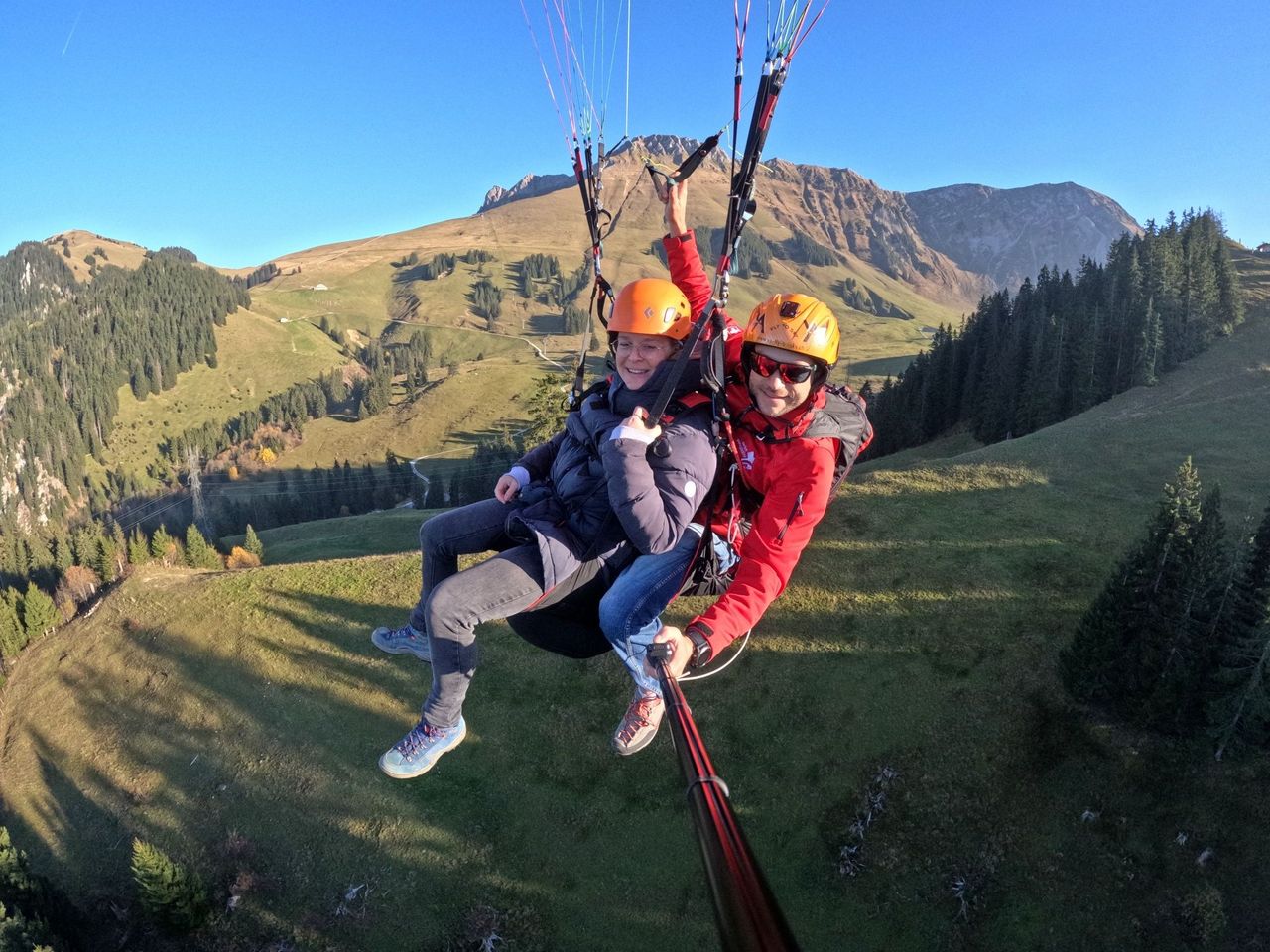 Gleitschirm Tandemflug am Schwarzsee