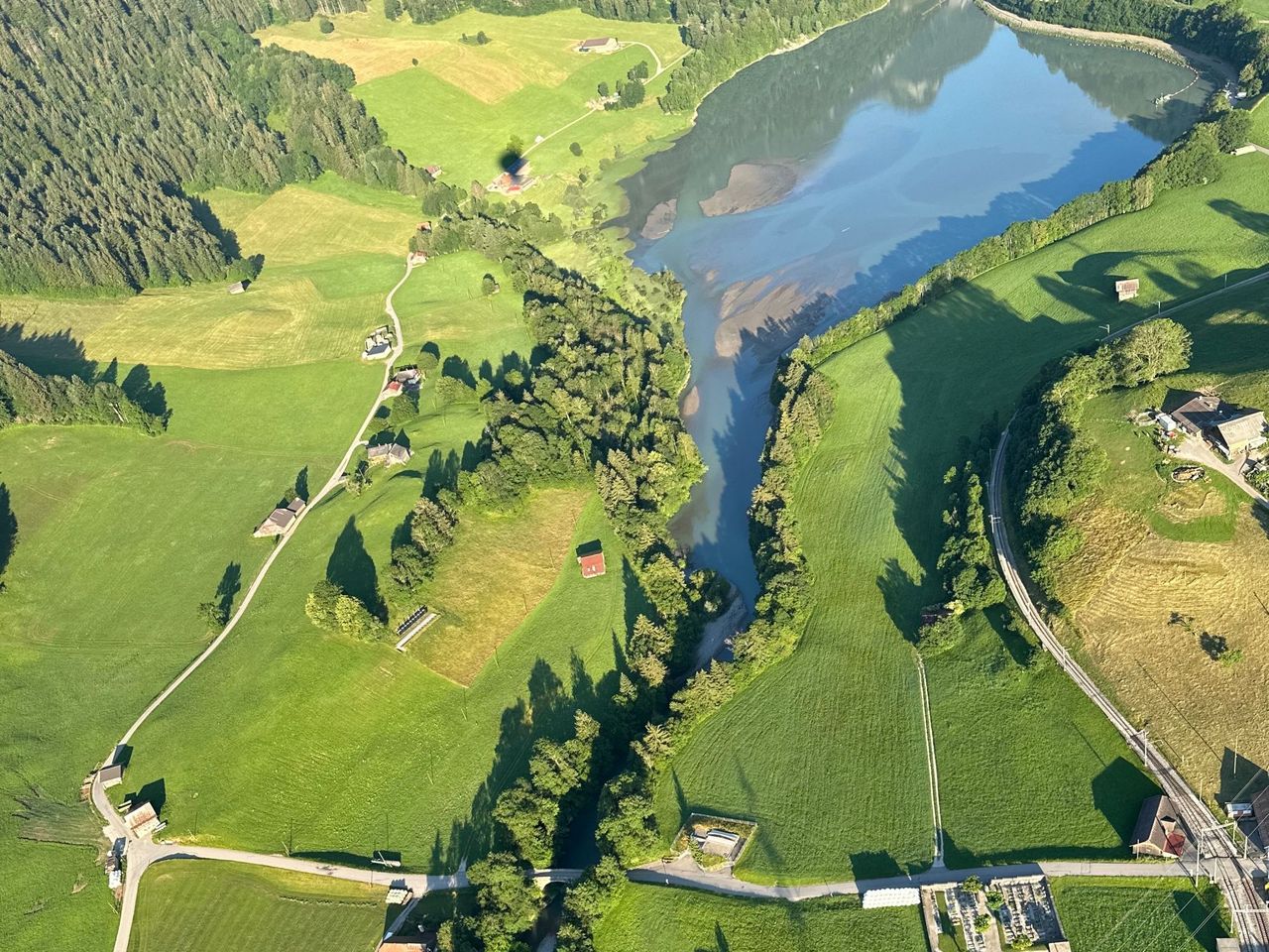 Ballon Bergflug ab Château-d'Oex