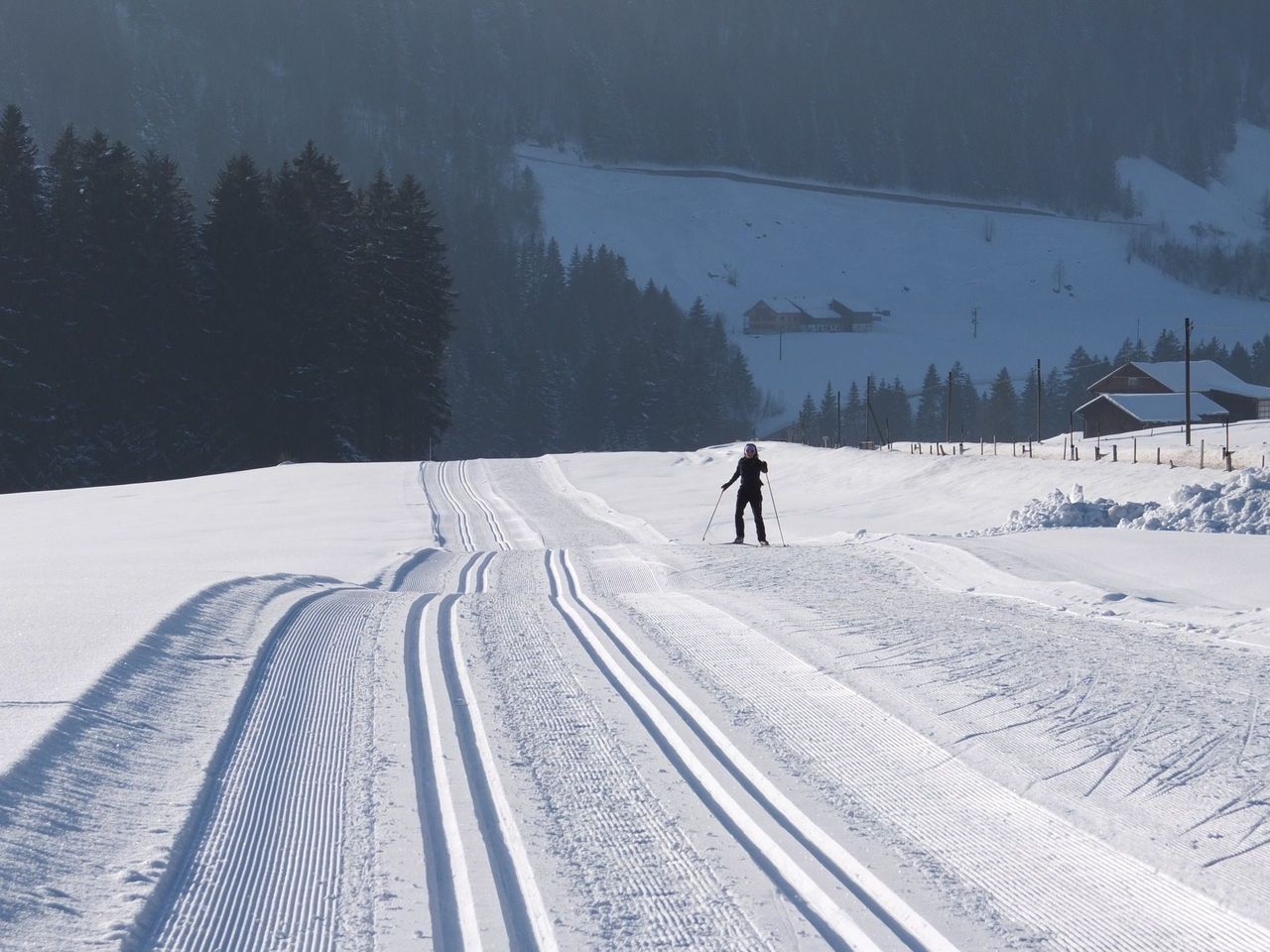 Private cross-country skiing lessons in St. Moritz