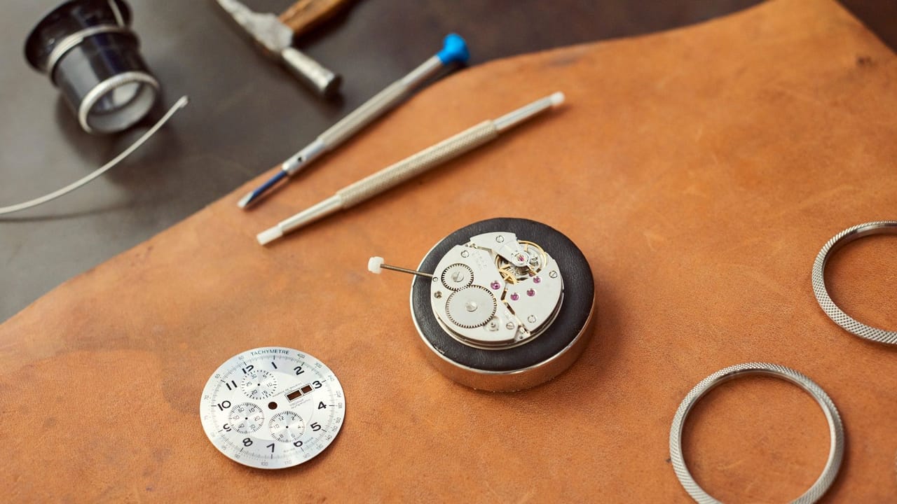 Watchmaking workshop at the studio in Zurich