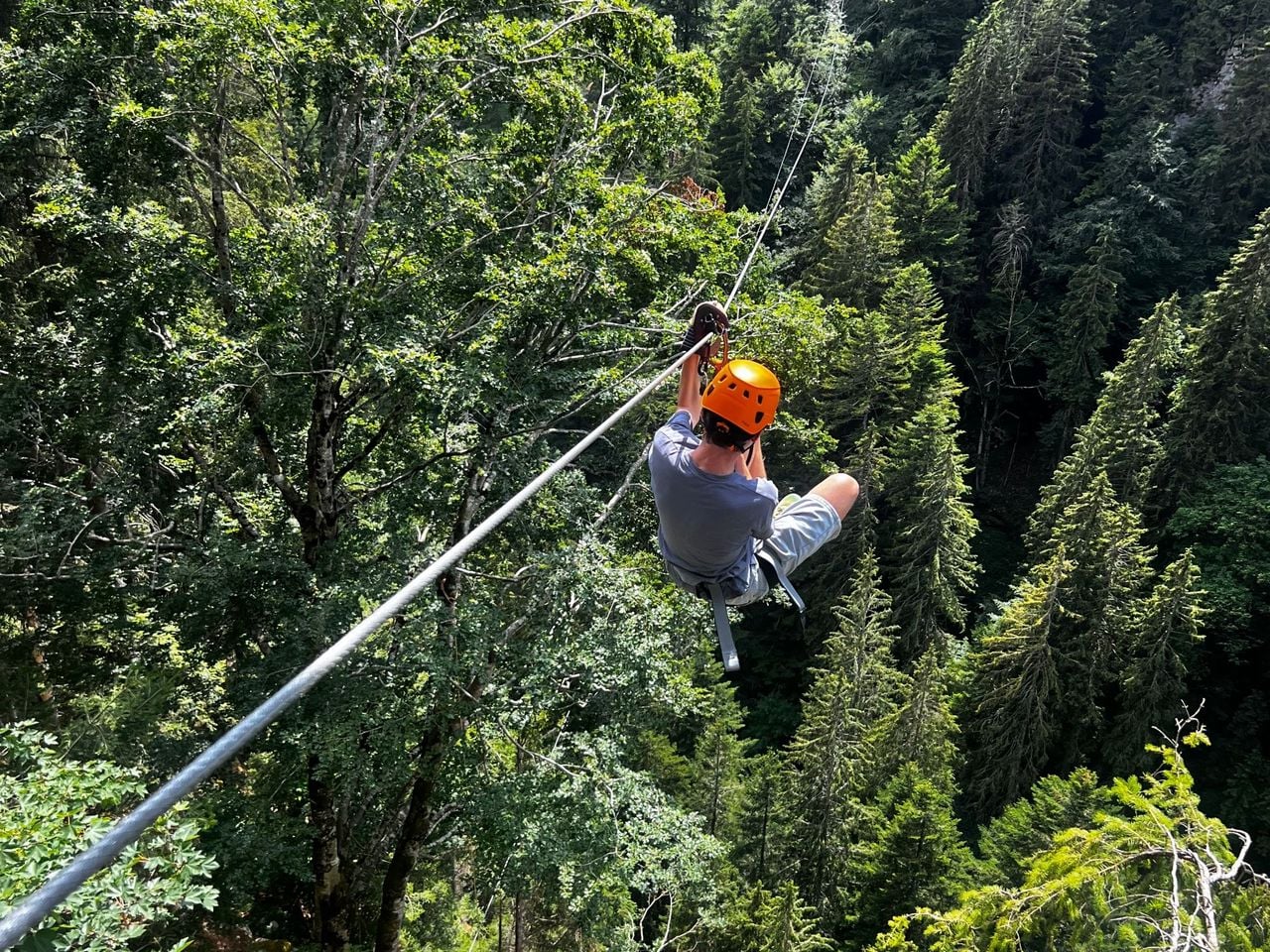 Zipline Course in the Gorge du Pissot