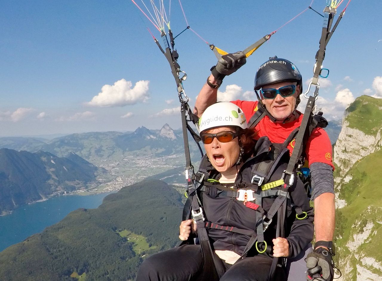 Luzern Gleitschirmfliegen Thermikflug