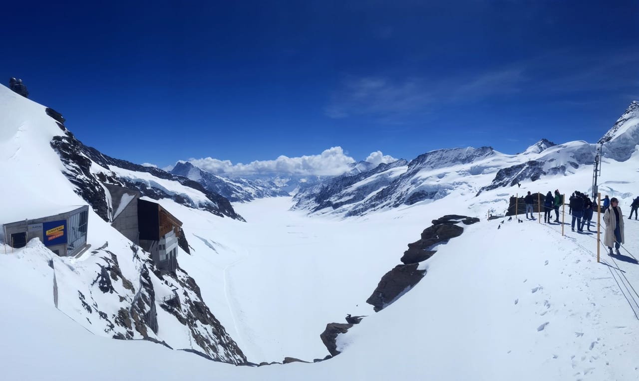 Jungfraujoch Winter Ausblick