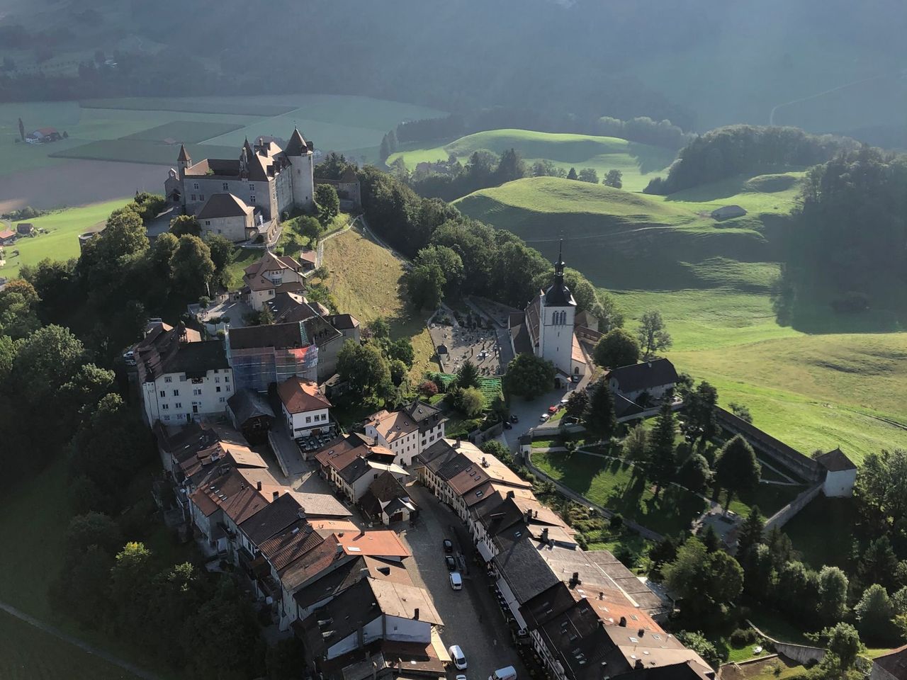 Ballon Bergflug ab Château-d'Oex
