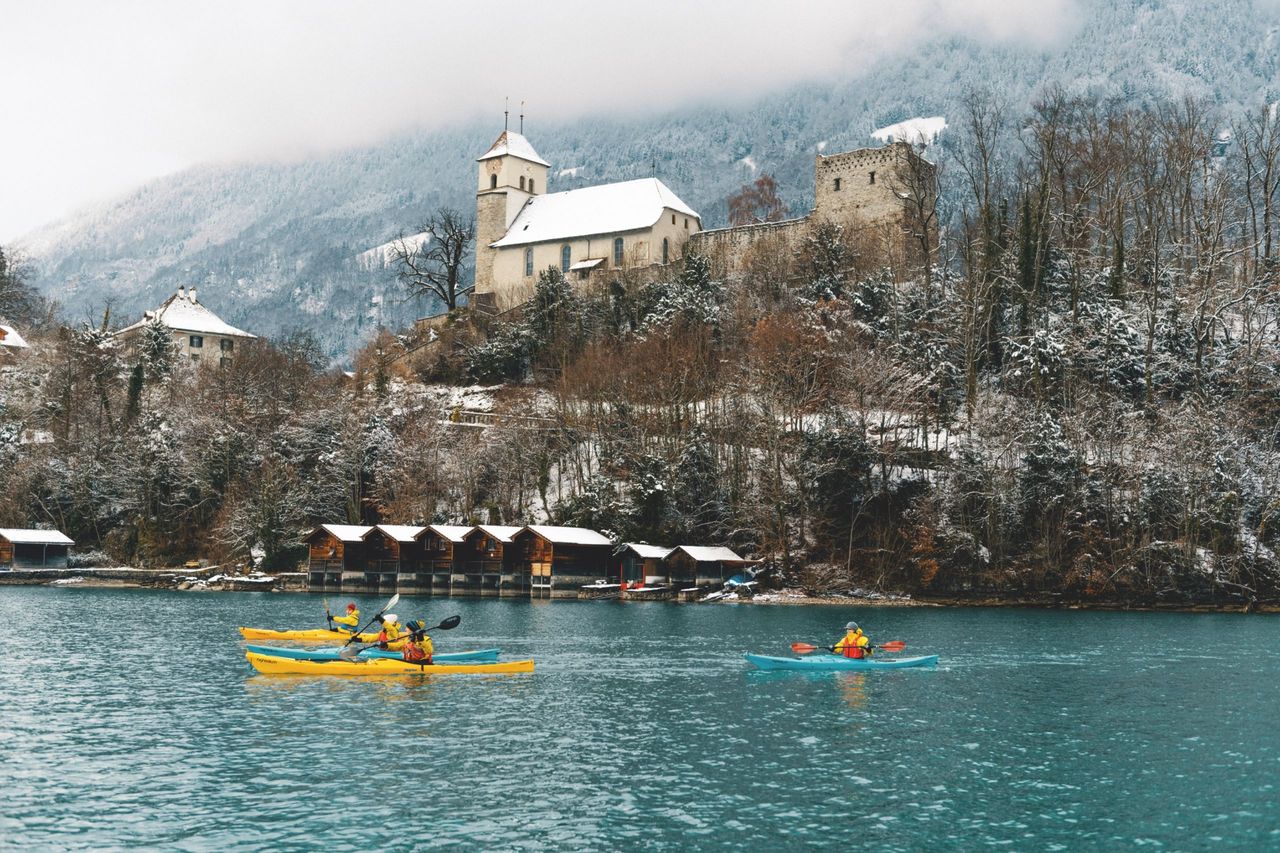 Kajak Tour im Winter auf dem Brienzersee