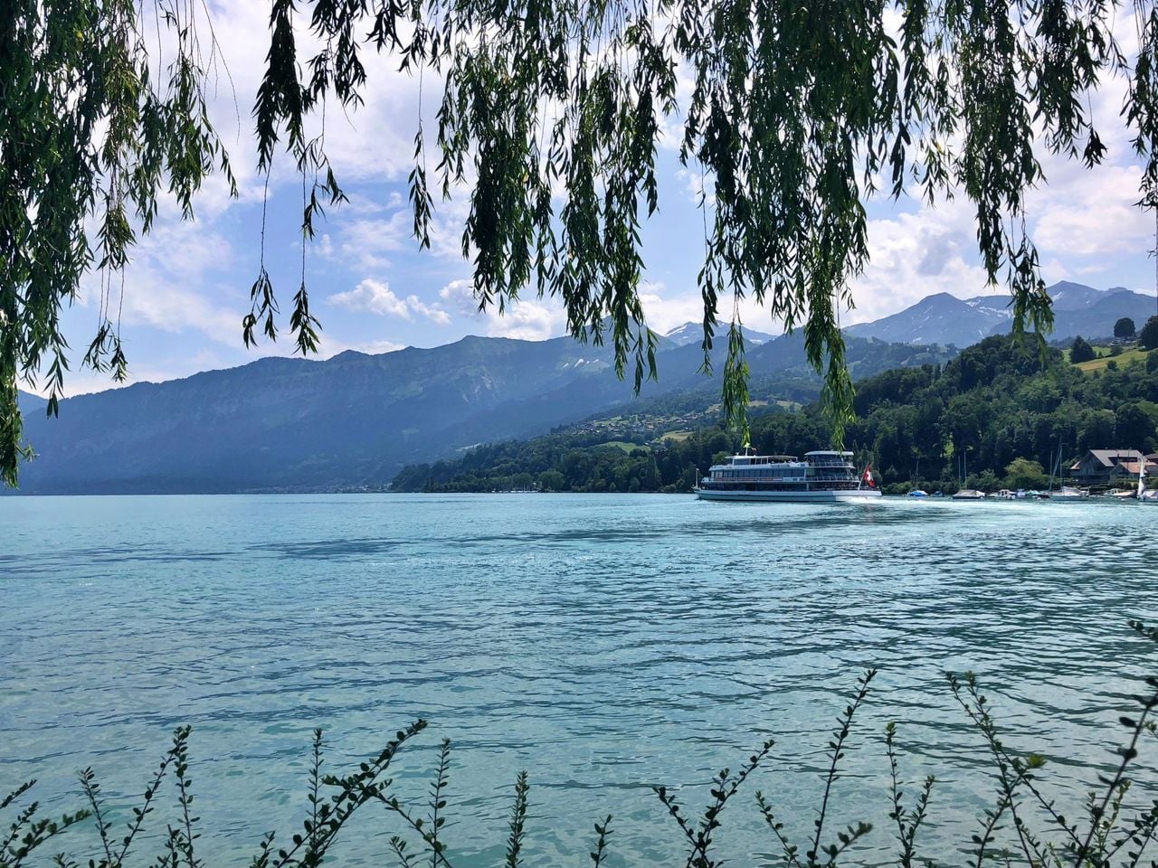 Familie Ausflug Schweiz Schiff Thunersee